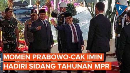 Prabowo-Cak Imin Jalan Beriringan Hadiri Sidang Tahunan MPR