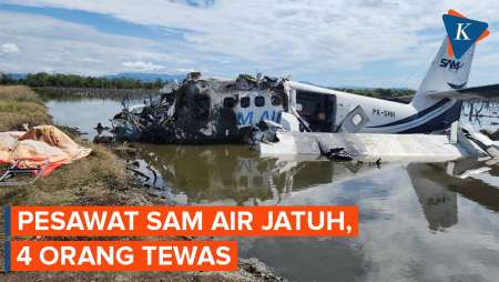 Pesawat Sam Air Jatuh di Pohuwato Gorontalo, Seluruh Kru-Penumpang Tewas