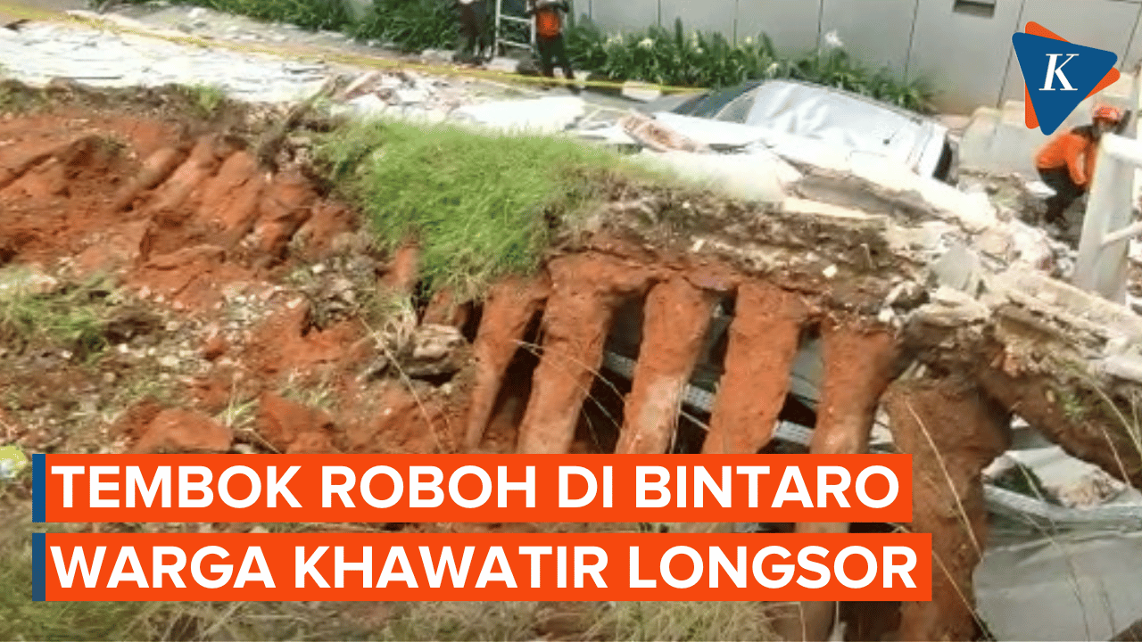 Tembok Roboh di Bintaro Bikin Warga Khawatir Longsor