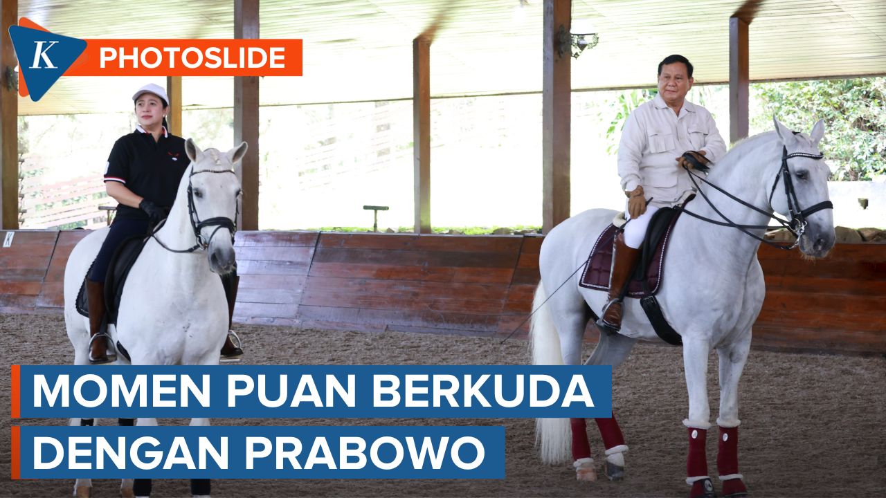 Puan Tunggangi Kuda Kesayangan Prabowo yang Pernah Ditunggangi Jokowi