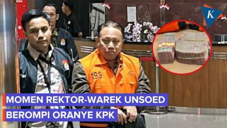 Penampakan Rektor-Warek Unsoed Berompi Oranye Usai Dinyatakan Tersangka KPK