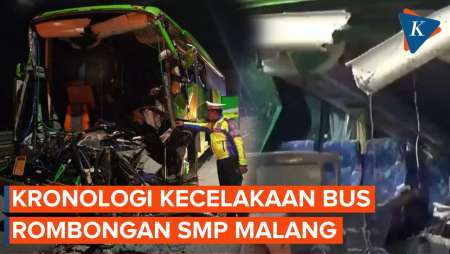 Kronologi Bus Rombongan SMP Malang Tabrak Truk di Tol Jombang-Mojokerto