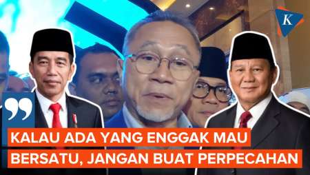 Singgung Perpecahan, Zulkifli Hasan Akan Ikuti Langkah Jokowi dan Prabowo