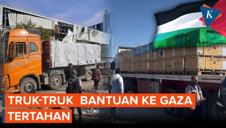 Israel-Hamas Memanas Lagi, Truk-truk Bantuan ke Gaza Tertahan