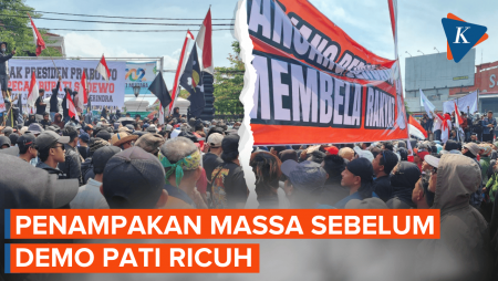 Penampakan Demo Pati Tuntut Bupati Mundur Sebelum Ricuh