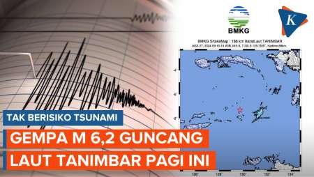 Gempa M 6,2 Guncang Tanimbar Maluku, Tak Berpotensi Tsunami!