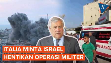 Menlu Italia Minta Israel Hentikan Operasi Militer di Gaza, Tegaskan Sudah Waktunya Gencatan Senjata