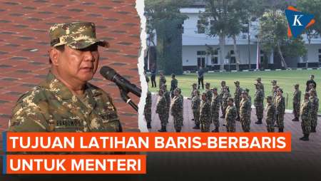 Bukan Militer, Prabowo Sebut Latihan Baris-Berbaris Menteri untuk Bergerak 