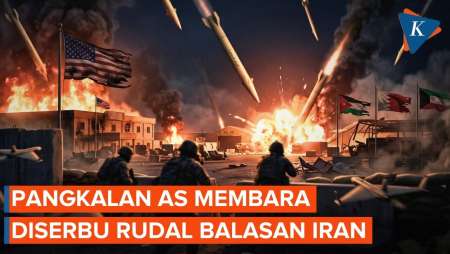 Iran Murka! Rudal Balistik Bombardir Barak Militer AS di Yordania-Bahrain-Kuwait