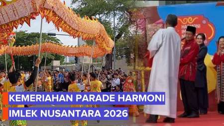 Sherly Tjoanda Tabuh Bedug Buka Parade Harmoni Imlek Nusantara