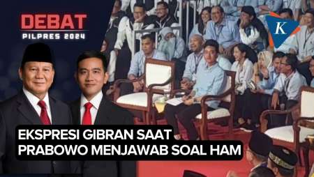 Gibran Mengangguk-angguk Saat Dengar Jawaban Prabowo soal HAM