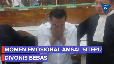Tangis Haru Amsal Sitepu Divonis Bebas, sampai Membungkuk ke Jaksa