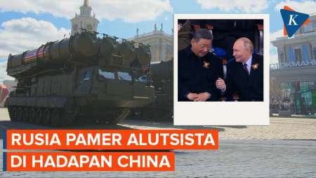 Rusia Pamer Tank dan Sistem Antirudal di Depan Xi Jinping