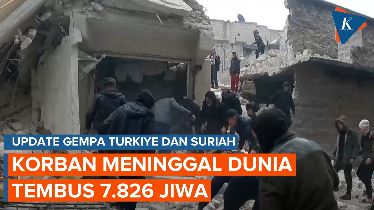 UPDATE Gempa Turkiye dan Suriah, 7.826 Orang Tewas, WHO Desak Pengiriman Bantuan