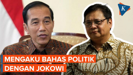 Airlangga Akui Bahas Politik Saat Bertemu Jokowi