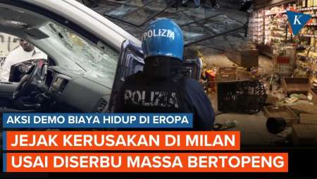 Kondisi Milan Usai Kerusuhan, Supermarket Dan Jalanan Rusak Parah