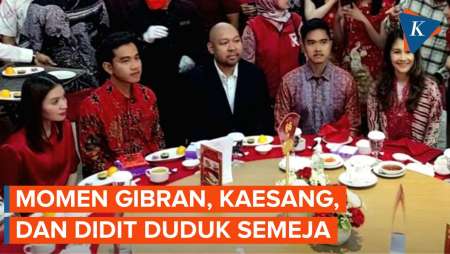 Gibran, Kaesang, dan Didit Prabowo Duduk Semeja di Perayaan Imlek