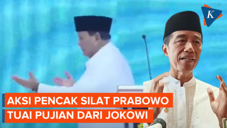 Prabowo Tunjukkan Kebolehannya dalam Pencak Silat, Jokowi Beri Apresiasi