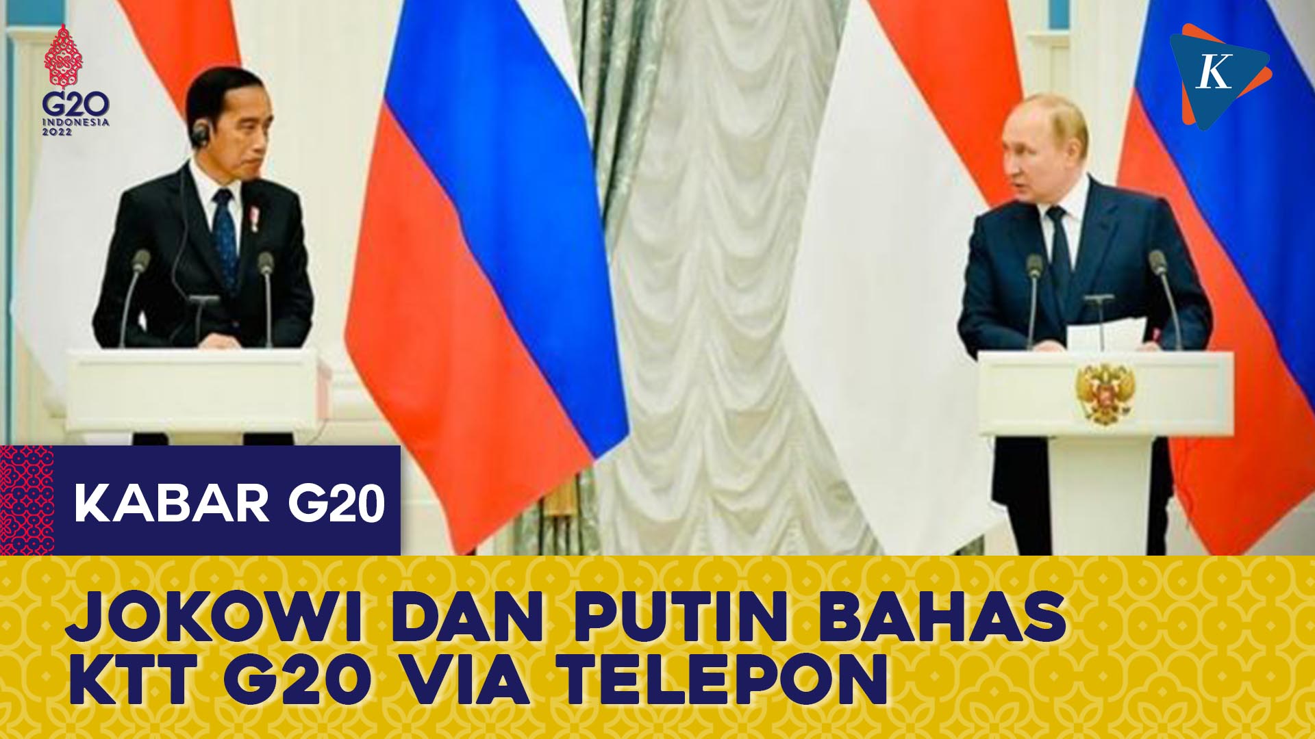 Putin Bahas KTT G20 Dengan Jokowi Lewat Telepon