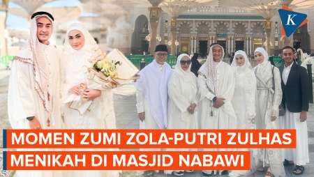 Momen Zumi Zola Menikah dengan Putri Zulhas di Masjid Nabawi