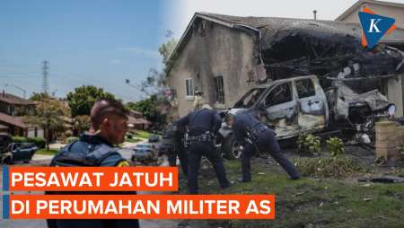 Pesawat Jatuh di Permukiman Keluarga Militer AS, 3 orang Tewas