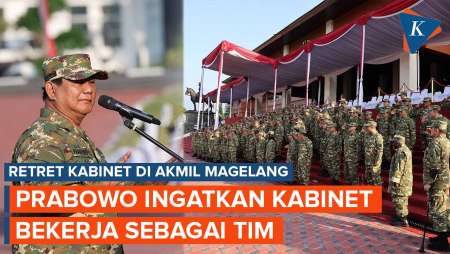 Pembekalan Kabinet Merah Putih di Akmil Magelang, Prabowo Ingatkan soal Kerja Tim