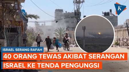 Serangan Brutal Israel ke Tenda Pengungsi Rafah di Zona Aman, 40 Orang Tewas