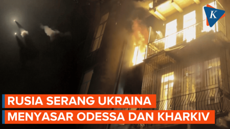 Rusia Serang Ukraina dengan Drone, Picu Kebakaran Hebat di Odesa dan Kharkiv