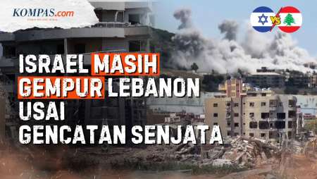 Penampakan Asap Mengepul Di Lebanon Setelah Gencatan Senjata Dengan Israel Terjadi