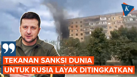 Rudal Rusia Hantam Kampung Halamannya, Zelensky Minta Dunia Tingkatkan Sanksi