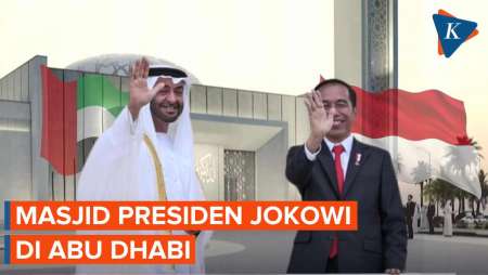 Megahnya Masjid Presiden Joko Widodo di Abu Dhabi