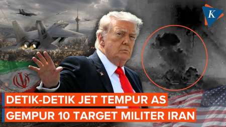 Detik-detik Jet Tempur AS Gempur 10 Target Militer Iran di Dekat Selat Hormuz