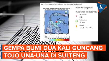 Gempa Guncang Tojo Una Una Sulteng, Bangunan Rusak dan Warga Mengungsi