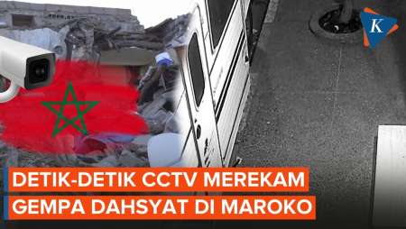 Detik-detik Gempa Dahsyat di Maroko yang Terekam Kamera CCTV