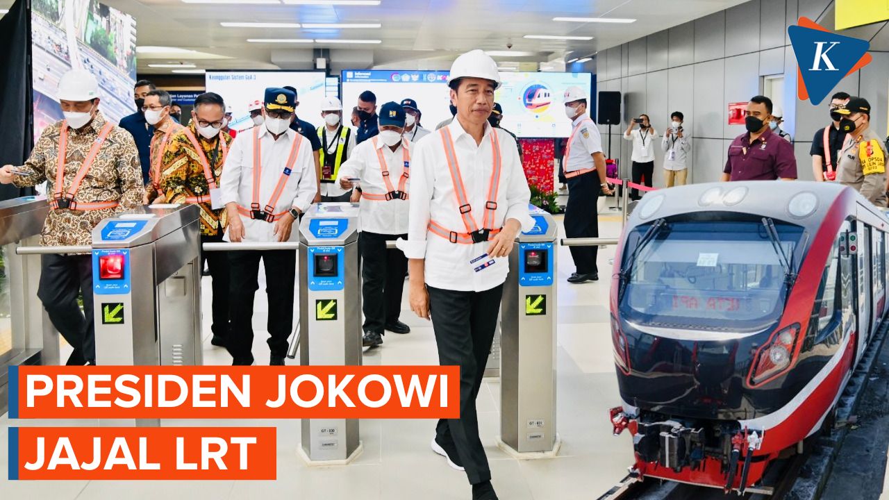Presiden Jokowi Jajal Kereta LRT Jabodebek