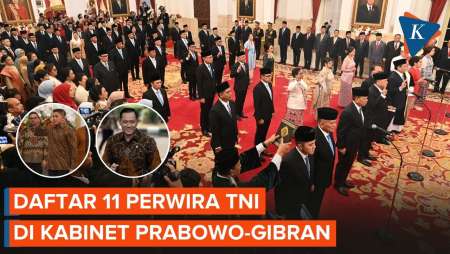 11 Perwira dan Purnawirawan TNI di Kabinet Merah Putih Prabowo, Siapa Saja?