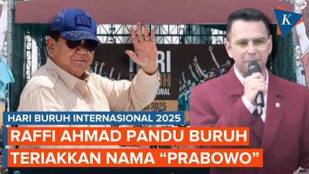 Jadi MC May Day, Raffi Ahmad Pandu Buruh Teriakkan Nama Prabowo