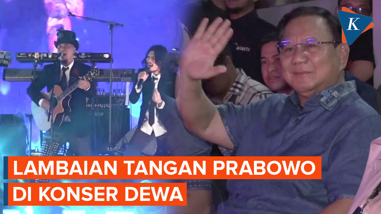 Gaya Prabowo Nonton Konser Dewa di JIS