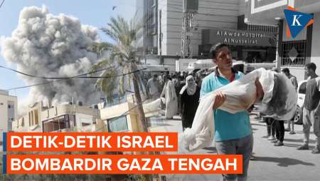 Detik-detik Serangan Udara Israel Bombardir Gaza Tengah, Warga Berlarian