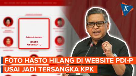 Jadi Tersangka KPK, Foto Hasto Kristiyanto di Website PDI-P Hilang