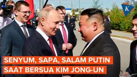 Detik-detik Presiden Putin dan Kim Jong-un Bertatap Muka di Rusia