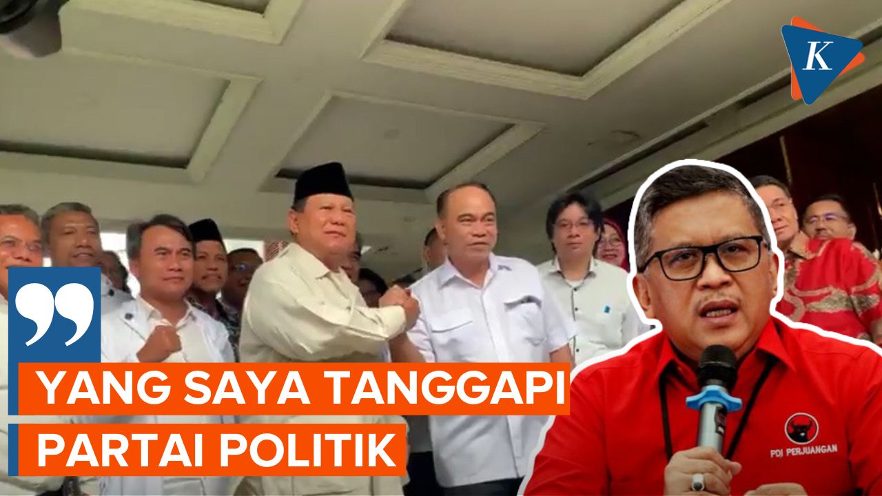 Hasto Tolak Tanggapi Pertemuan Prabowo dan Projo