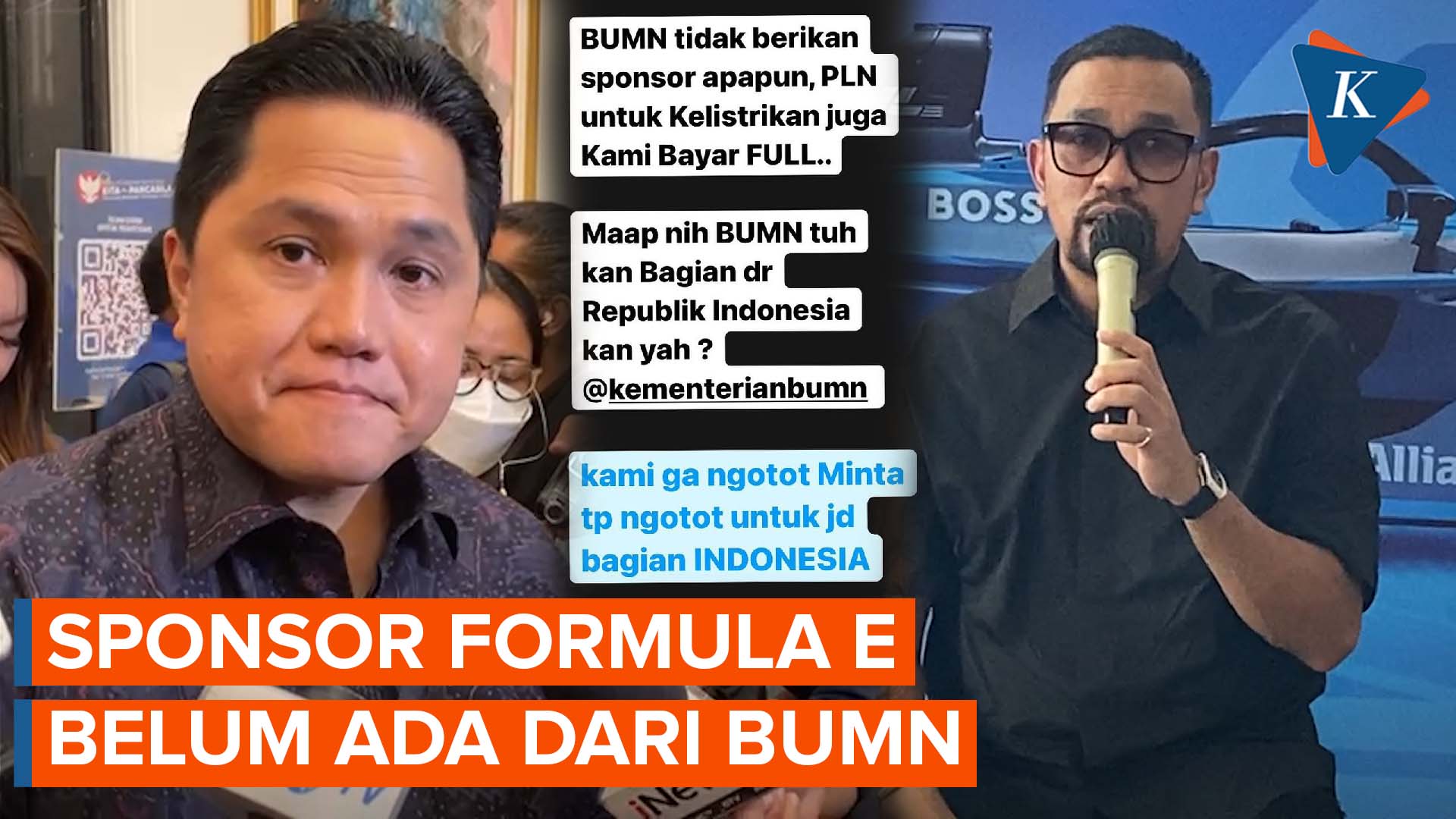 Tanggapan Erick Thohir soal Belum Ada Sponsor Formula E dari BUMN