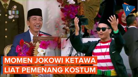 Jokowi Tertawa Lihat Pemenang Kostum di Istana, Ada Apa?