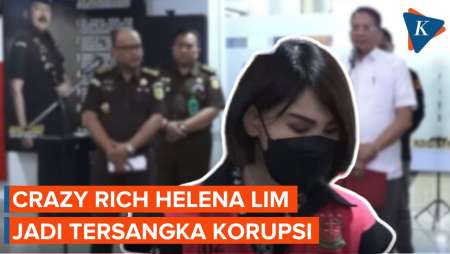 Momen Helena Lim Pakai Rompi Pink Tahanan Kejagung