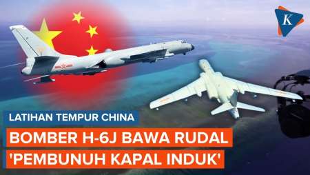 China Gelar Latihan Tempur, Bomber H-6J Dikerahkan Bawa Rudal 'Pembunuh Kapal Induk'
