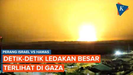 Detik-detik Ledakan Besar Menghantam Jalur Gaza