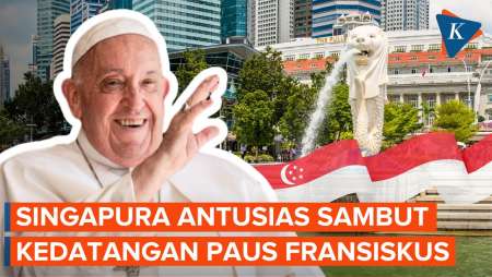 Antusias Warga Singapura Jelang Kedatangan Paus Fransiskus