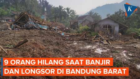 Banjir Bandang dan Longsor di Bandung Barat, 9 Orang Hilang