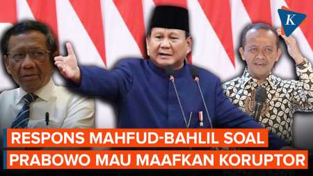 Kata Mahfud dan Bahlil soal Prabowo Mau Maafkan Koruptor